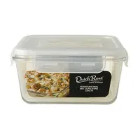 Dutch Rose Glazen Vershoudschaal met deksel 1200 ml